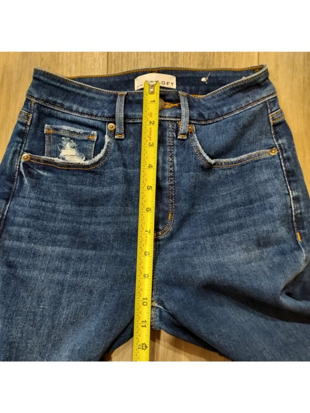 Loft Outlet Petite Jeans Raw Hem Ankle Pants - Picture 6 of 14